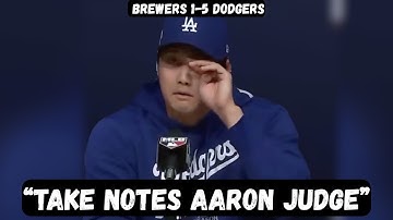 Shohei Ohtani tells Aaron Judge to TAKE NOTES after 3 Home Run game - Postgame Interview vs Brewers 