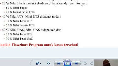 cara menghitung nilai menggunakan flowgorithm