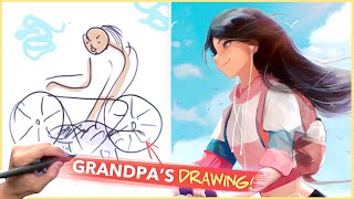 PAINTING MY GRANDPA'S DRAWING!