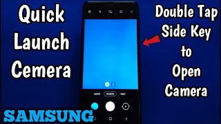 How to Enable/Disable Side key to Quick Launch the Camera on Samsung Galaxy A02