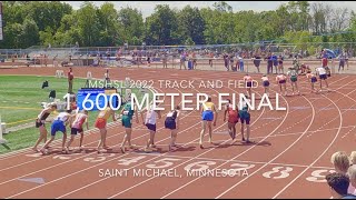 1,600 Meter Final MSHSL Minnesota State Track and Field, 2022.