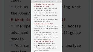OpenAI API Explained: Python Setup and First Steps