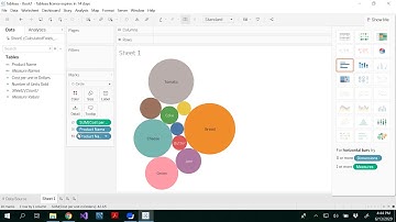 Calculated fields, treemap, packed bubble chart in Tableau