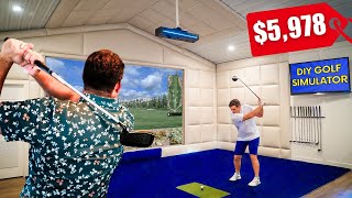 How I Built a $50,000 Golf Simulator For $5,978! (DIY EASY CHEAP HOME GOLF SIM)