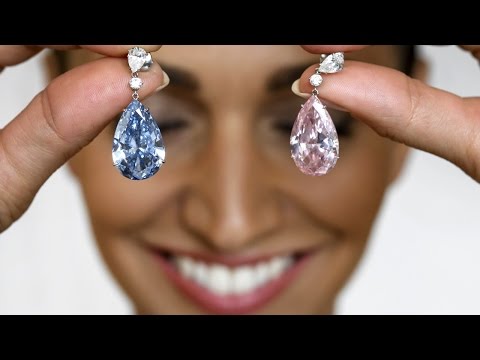 Серьги с розовым и голубым бриллиантами продали за рекордную цену в  млн (новости)