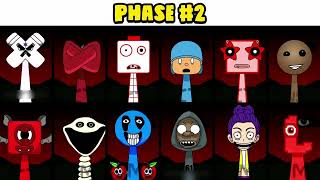 Sprunki OC All new phrases of X(from alphabet lore) from phase 1 to phase 6