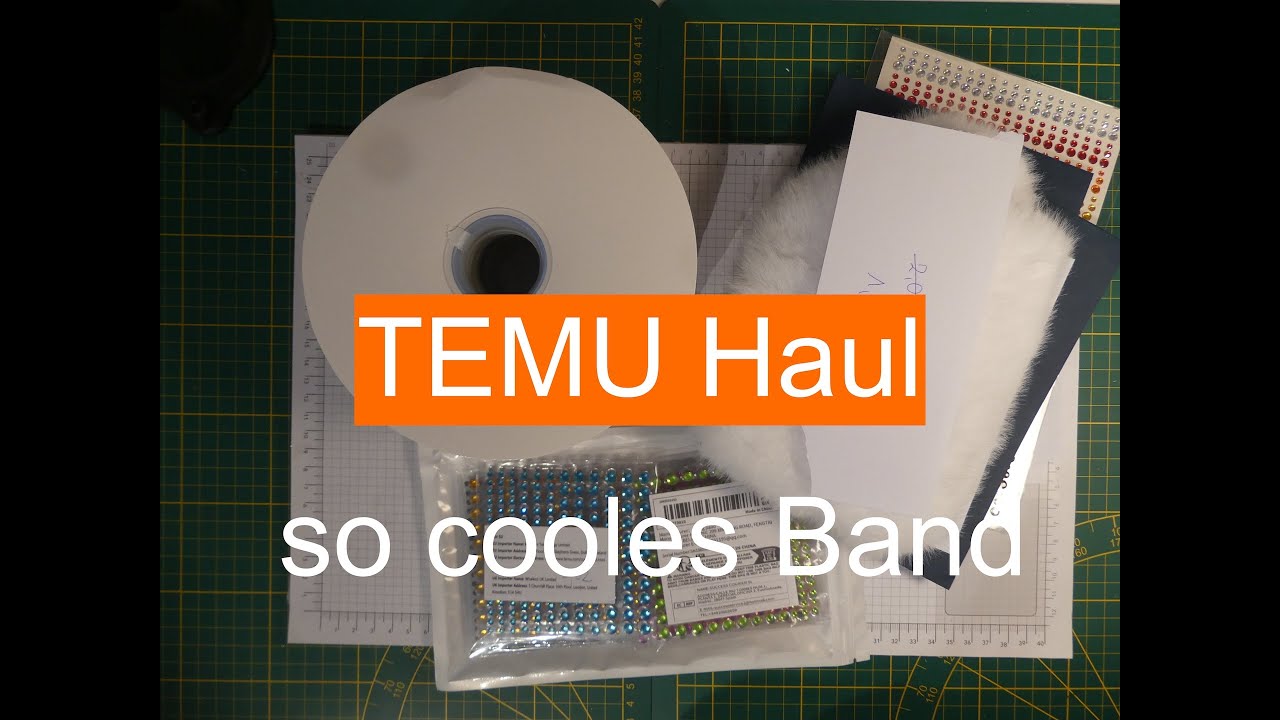 #Temu Haul, so mega Ribbon, selbstklebende Strass Steine, Pompom und Papier