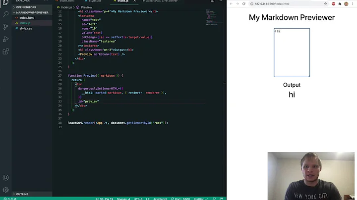 Build a Markdown Previewer | FreeCodeCamp