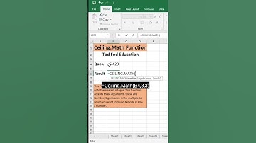 Ceiling Math Function in #microsoft  #excel #msexcel #shorts #computer #education #tricks