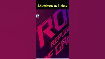 Shutdown Your Computer in 1 Click - Shutdown shortcut