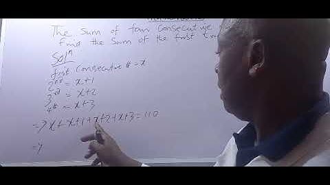 Sum of Consecutive Numbers