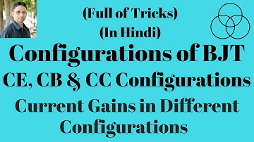 CE, CC, CB Configurations | Configurations of BJT (Electronic Devices-41) by SAHAV SINGH YADAV