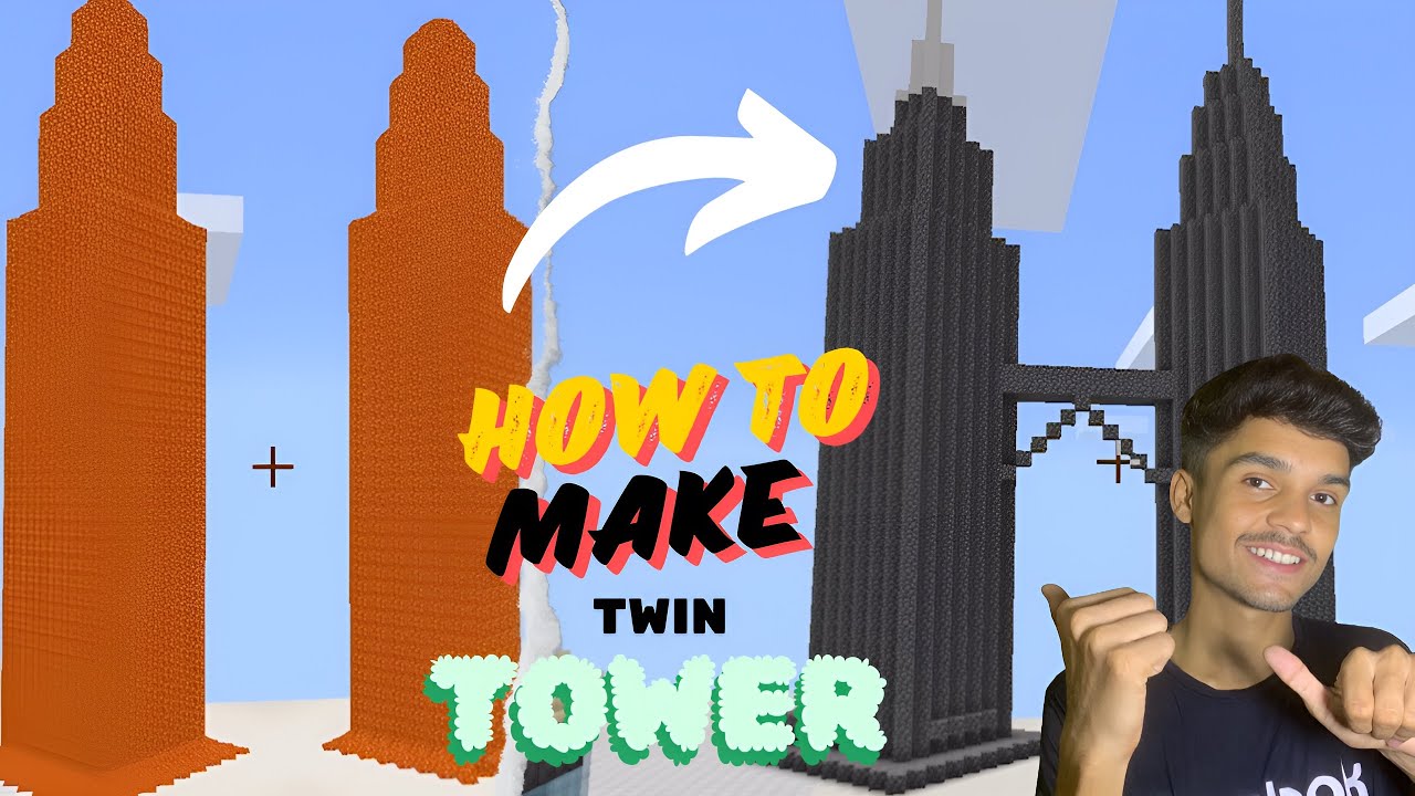 How to make Twin Tower with help of lava | Minecraft tutorial video # ...