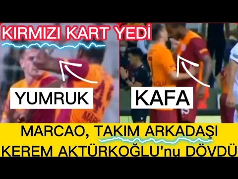 ÖNCE KAFA, SONRA YUMRUK - MARCAO, TAKIM ARKADAŞI KEREM AKTÜRKOĞLU'nu DÖVDÜ.