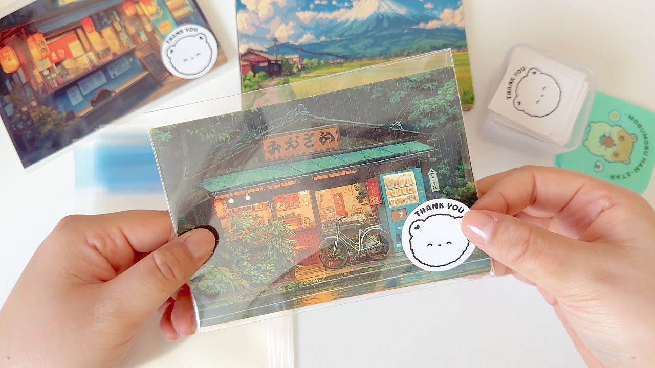 이벤트 덤 포장하기✨ 여러가지 산리오, 다마고치 틴케이스와 감성적인 일본 엽서까지 뽀시락 asmr