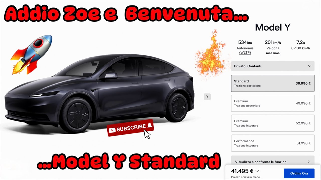 Al posto della Zoe? Abbiamo comprato una Tesla Model Y Standard… Francesca è felicissima.
