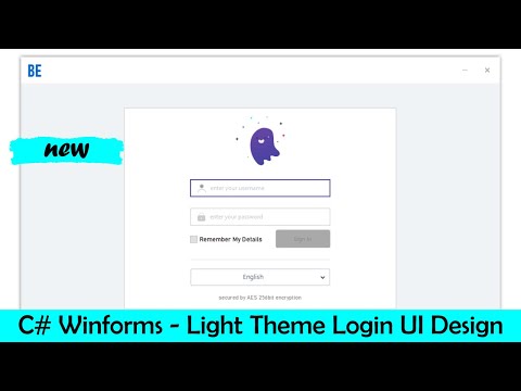 C# Winforms - Light Theme Login UI Design