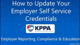 Updating Your Employer Self Service Credentials