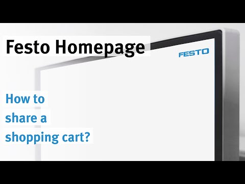 Festo Homepage: Sharing a shopping cart