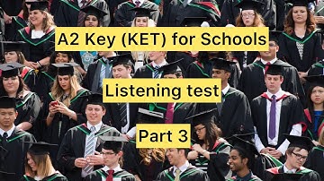 A2 Key (KET) for Schools, Listening test 1 - Task 3 with answer keys