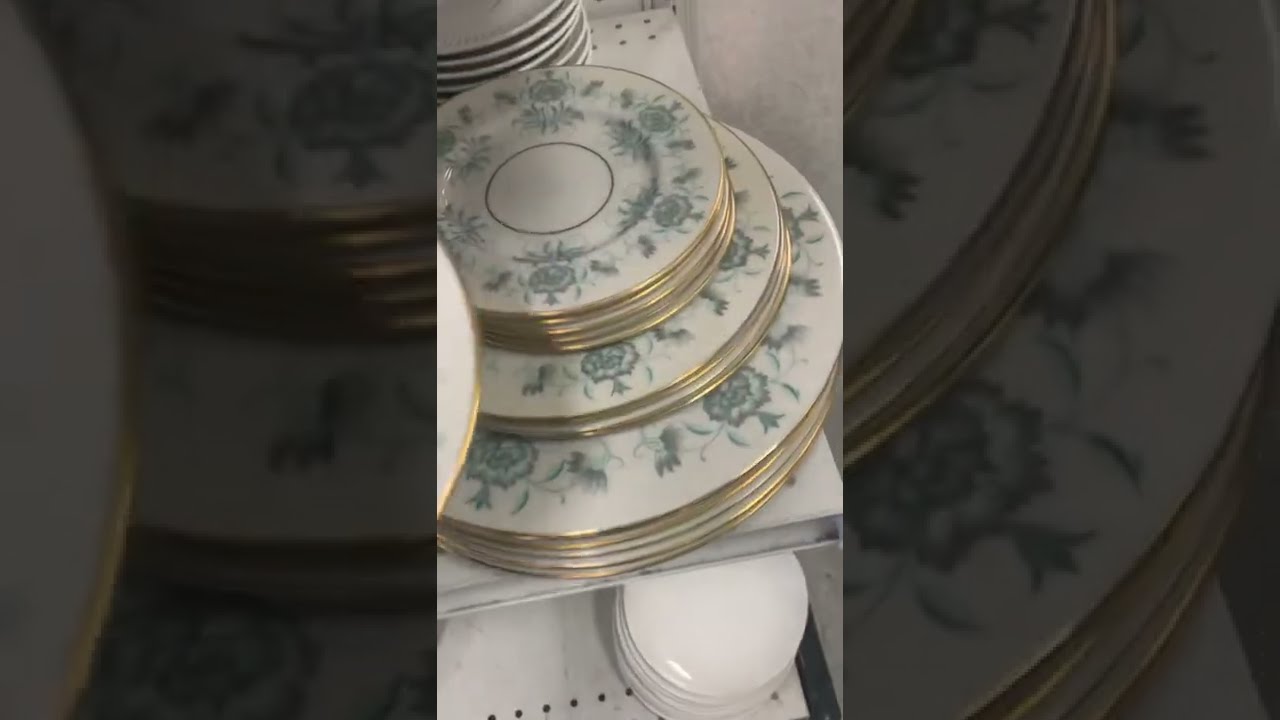 Found A Beautiful China Set At Goodwill Amazing Score Gold On The Edge 