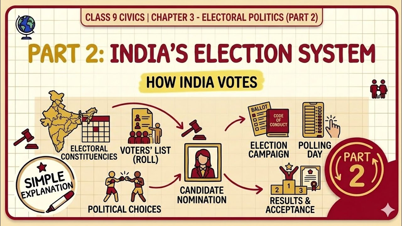 Electoral Politics Class 9 Civics | Political Competition & Election System in India | #upsc #cbse 