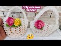 Only 1 Row Repeat Crochet Handbag for ladies, girls in hindi/urdu | Beautiful Crosia hand purse