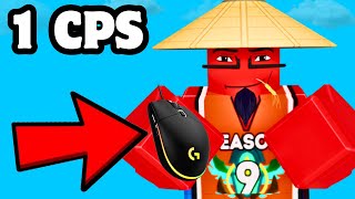 So I USED a 1 CPS Mouse with HANDCAM & No ARMOR! (Roblox Bedwars)