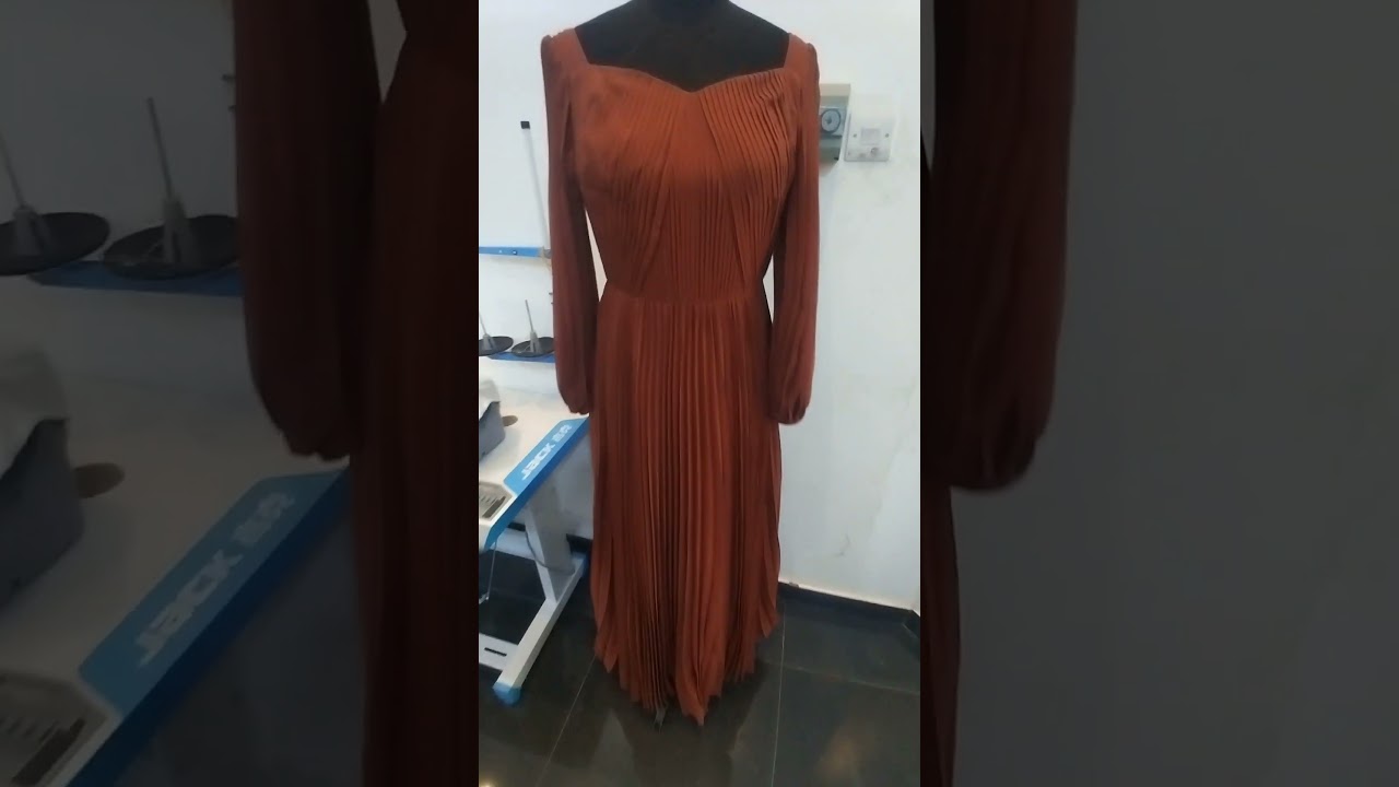 Creased Pleated Texture chiffon DressFabric