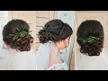 Низкий пучок из локонов | Wedding hairstyle tutorial