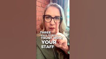 3 Ways to Build Trust With Your Staff 😊#newmanagertips #leadershipskills #leadershipdevelopment