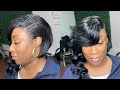 Quick weave | Asymmetric layered Bob |