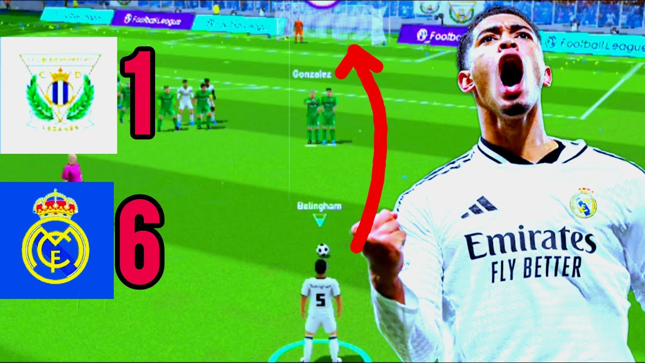 CD LEGANÉS 1 - 6 REAL MADRID I RESUMEN LALIGA EA SPORTS|FC mobile 25 ...