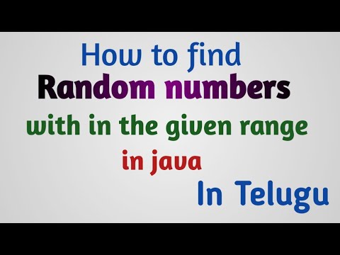 How to find Random numbers with in the given range in Java