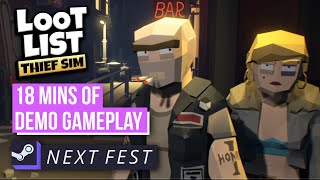 Loot List: Thief Simulator - Demo Gameplay Steam Next Fest June 26 - [No Commentary] screenshot 5