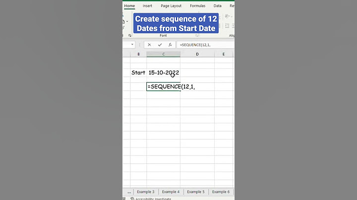 Create Sequence of Dates in Excel