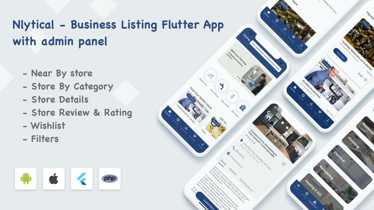 Nlytical - Business Listing Flutter App with Admin Panel - YouTube