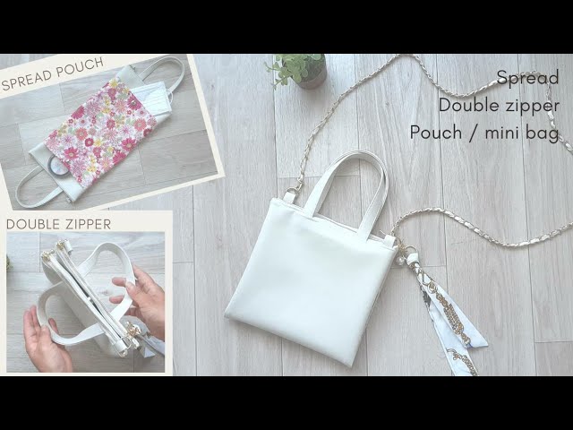 Various uses】 How to make a double-page spread zipper pouch