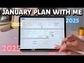 Plan with me on my iPad ✏️ digital planner setup | January 2025 | digital planning | Apple Pencil