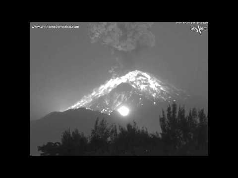 Espectacular Volcán Popocatépetl 26 de marzo 2019 vista Amecameca