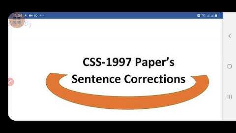 #CSS #PMS #One_PaperExams #Grammar #Sentence_Correction ||CSS Sentence Corrections|| Grammar for CSS
