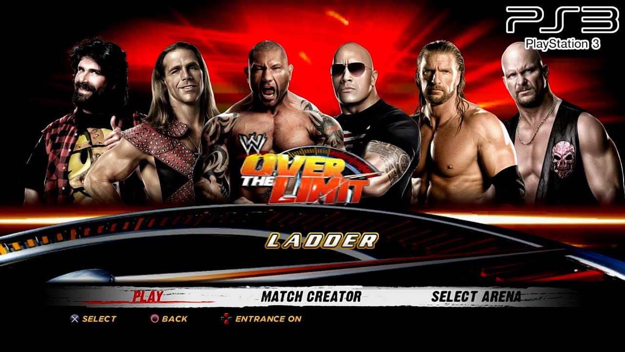 WWE '12 PS3 - Батиста, Рок, Шон Майклз, Трипл Эйч, Мик Фоли, Стоун Колд - 6 человек, деньги в банке