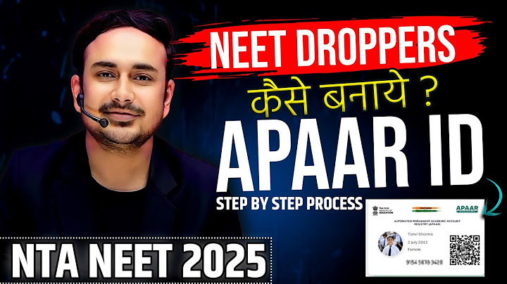 NTA NEET 2025 || Update Aadhar || ⁠How to Make APAAR ID | #neet2025