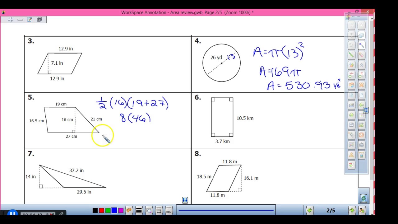 Area of plane figures - YouTube