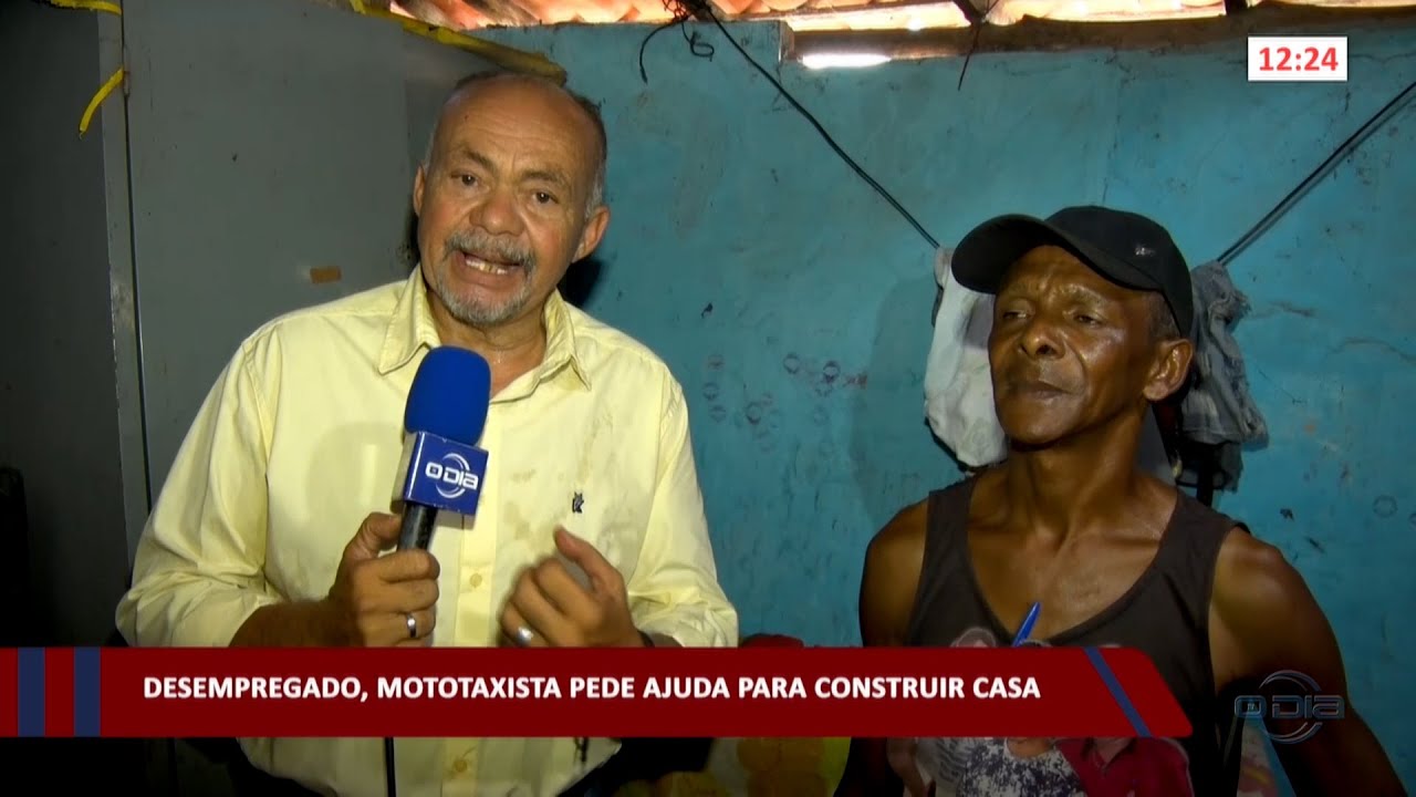 Desempregado, mototaxista pede ajuda para construir casa 09 06 2023