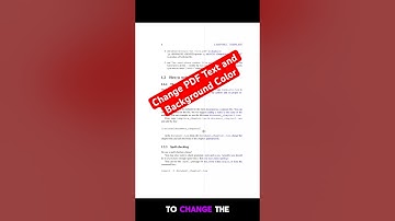 Change PDF text color and background color
