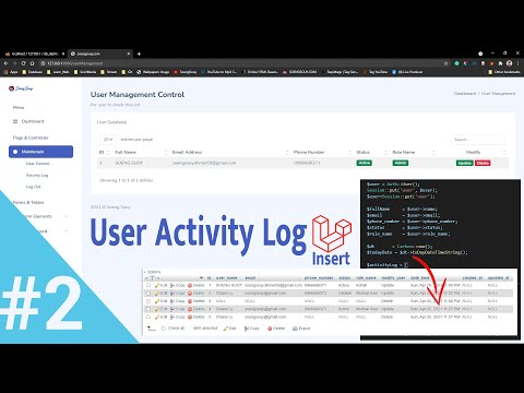Create User Activity Log in Laravel 8 | Insert DB