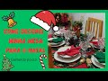Mesa posta com um centro de mesa simples e econômico #mesapostasimples #mesaposta #natal 
