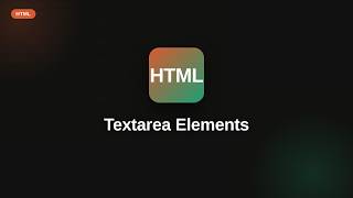 Html - Web development basic Series: Textarea Elements