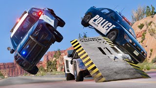 Police Chase and Epic Car Crashes | BeamNG.Drive #7